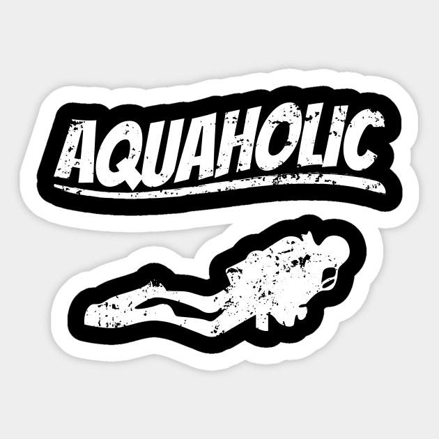 Scuba Diving Aquaholic Sticker by JeZeDe